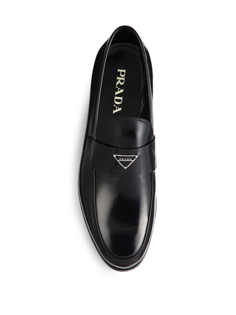 prada black mens slip ons|Prada slip ons.